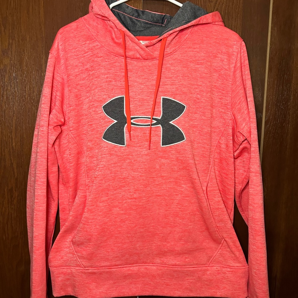 Pink under armor hoodie size large